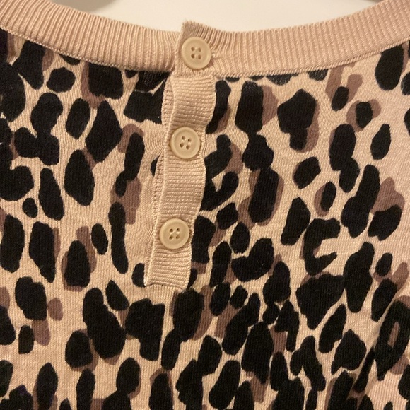 3/4 sleeve length sweater - leopard print - Picture 4 of 6
